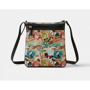 Disney Parks Exclusive Mickey Mouse Classic Collage‎ Pattern Crossbody Bag Purse